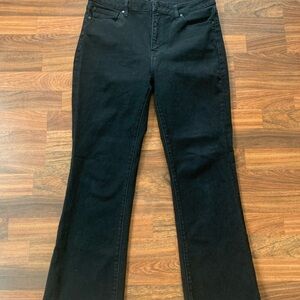 Quince Black Jeans Women’s 31 Stretch High Rise Kick Flare Organic Cotton /Blend